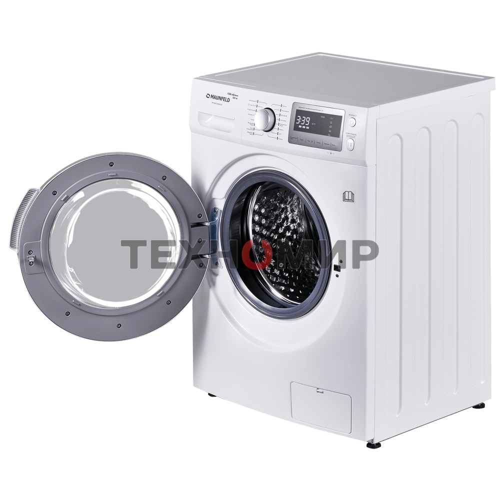 Стирально-сушильная машина Maunfeld MFWM1586WHS белая, загрузка фронтальная 8 кг, 1200об/мин, класс А