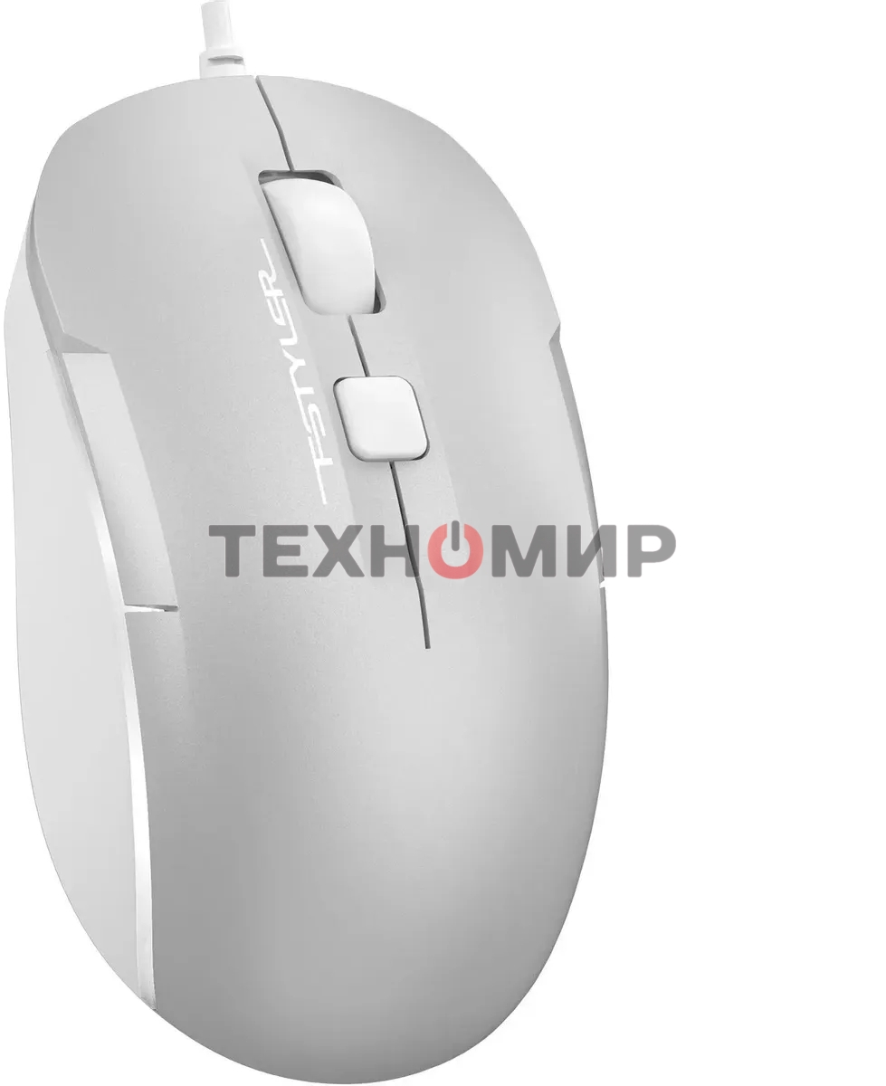 Мышь проводная A4Tech Fstyler FM26S серебристый/белый, 1600 dpi, USB, кнопки - 4