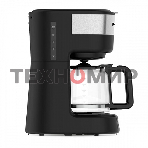Кофеварка капельная BQ CM1000 черный-стальной, исп. кофе - молотый, 1.2 л, 900 Вт.