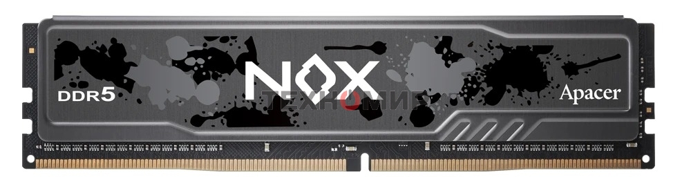 Оперативная память Apacer Nox, DDR5, 16Gb (1x16 GB), 6000 MHz, CL40, DIMM, радиатор, черный