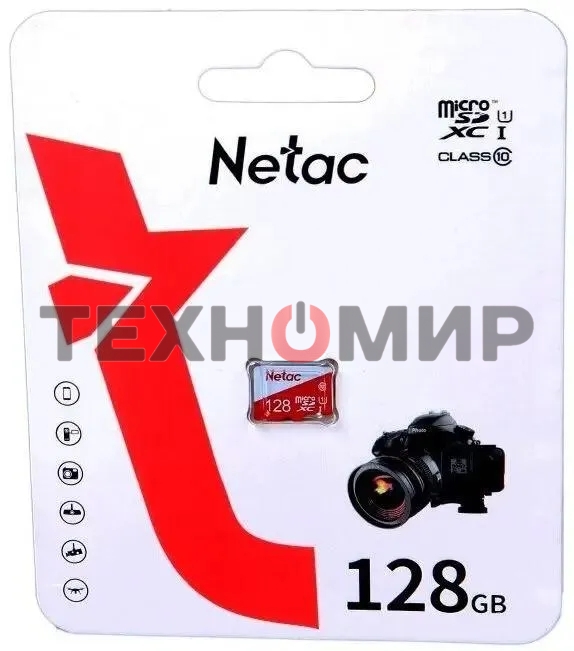 Флеш карта microSDHC 128Gb Netac P500 ECO NT02P500ECO-128G-S (без SD адаптера)