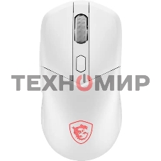 Мышь беспроводная/проводная MSI VERSA 300 белый, 8000 dpi, радиоканал, Bluetooth, USB, кнопки - 6