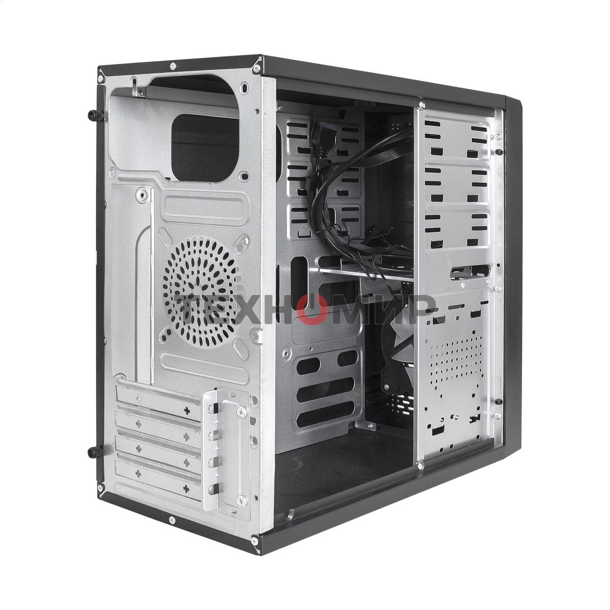 Компьютерный корпус Minitower ExeGate mEVO-7807-XP450 (mATX, БП XP450 с вент. 12см, 1*USB+1*USB 3.0, черный, 1 вент. 12см с RGb подсветкой)