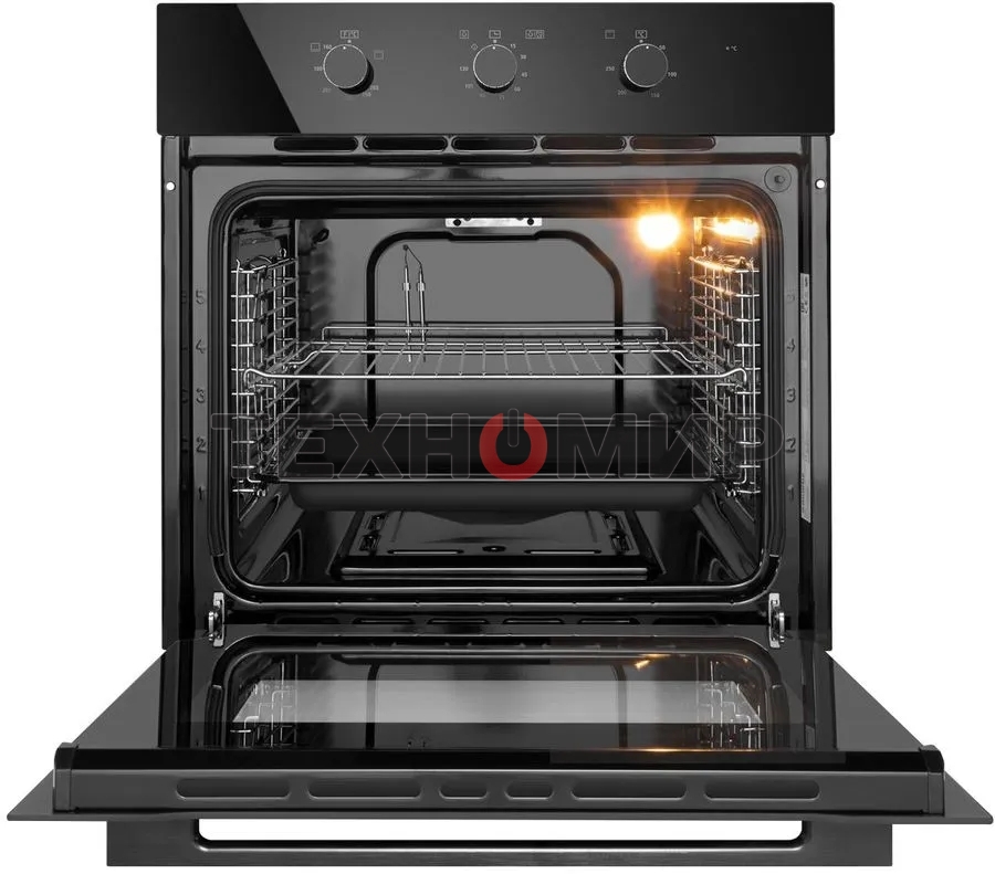 Шкаф духовой газовый с электрическим грилем Maunfeld MOGS703B2, встраиваемый