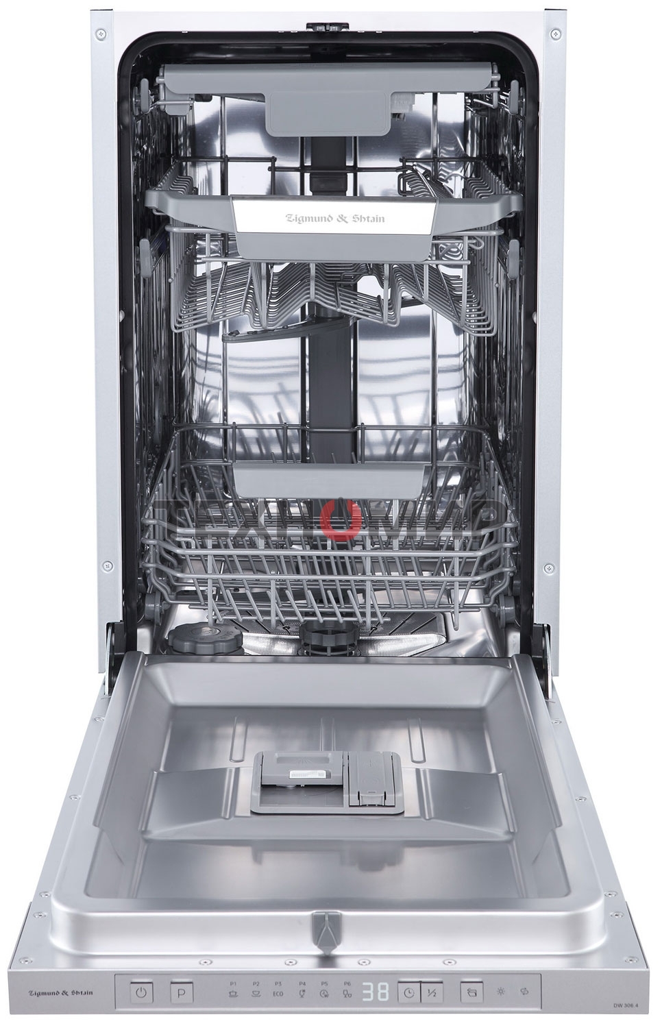Встраиваемая посудомоечная машина Zigmund & Shtain DW 306.4, серый, 44.8 см, 10 компл., 49 дБ, класс A+++