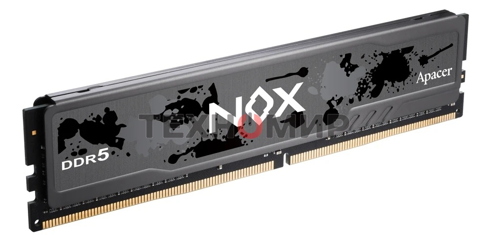 Оперативная память Apacer Nox, DDR5, 16Gb (1x16 GB), 6000 MHz, CL40, DIMM, радиатор, черный