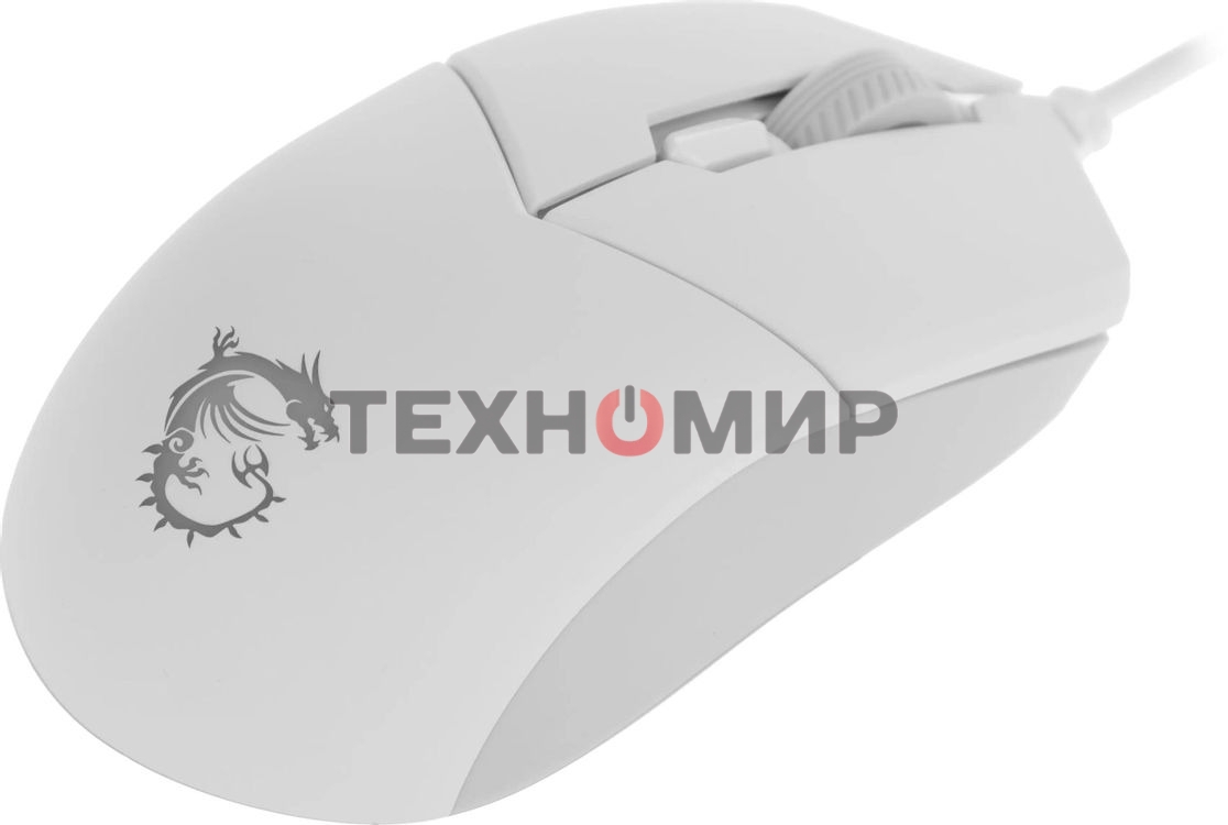 Мышь проводная MSI Clutch GM11 белый, 5000 dpi, USB, кнопки - 6