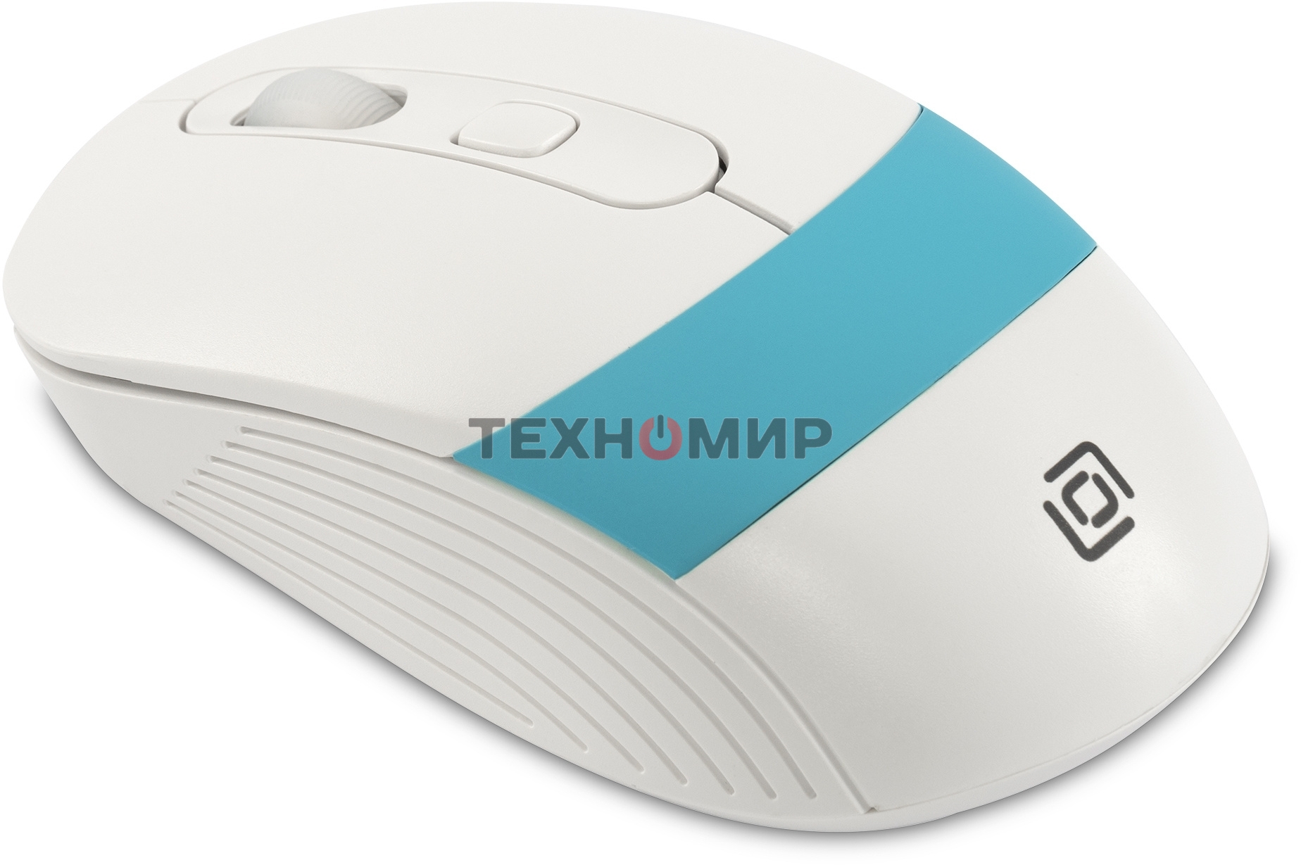 Мышь беспроводная Oklick 310MW белый/синий, 3200 dpi, радиоканал, USB, кнопки - 4