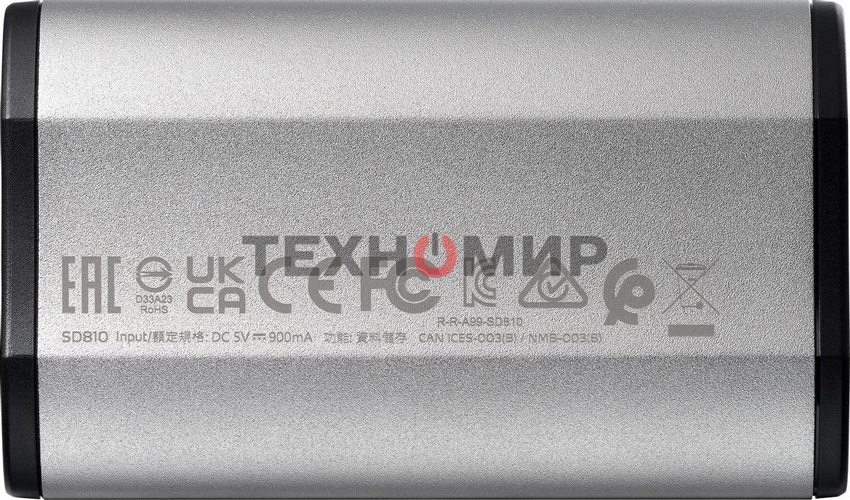 Внешний SSD ADATA SD810, 2TB, USB 3.2 Gen 2x2 Type-C, R/W 2000/2000, серебристый