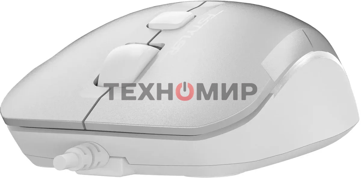 Мышь проводная A4Tech Fstyler FM26S серебристый/белый, 1600 dpi, USB, кнопки - 4