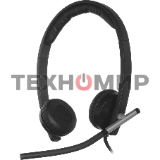 Гарнитура проводная с микрофоном Logitech H650E черный 1.1м 981-000519