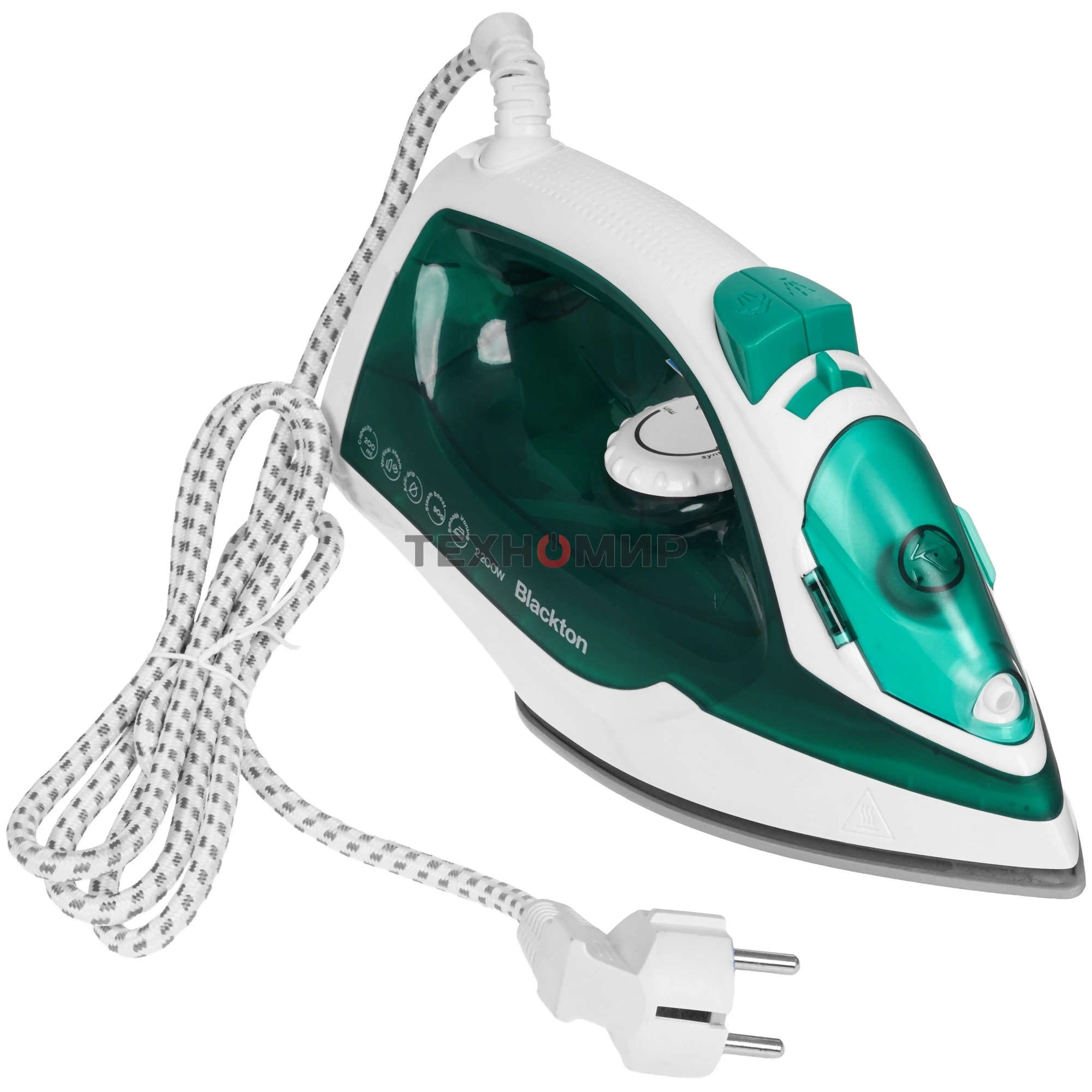 Утюг Blackton Bt SI3111 белый/зеленый, 2200 Вт, 20 г/мин, 90 г/мин, 200 мл