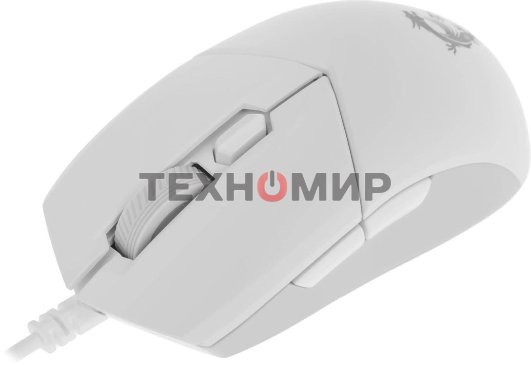 Мышь проводная MSI Clutch GM11 белый, 5000 dpi, USB, кнопки - 6