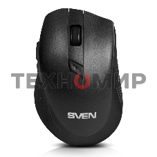 Мышь беспроводная SVEN RX-425W черный, 1600 dpi, радиоканал, USB, кнопки - 6