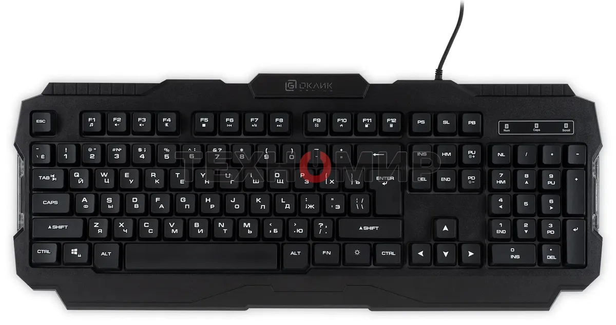 Клавиатура Oklick 757G HW2 проводная, USB Type-A, чёрный