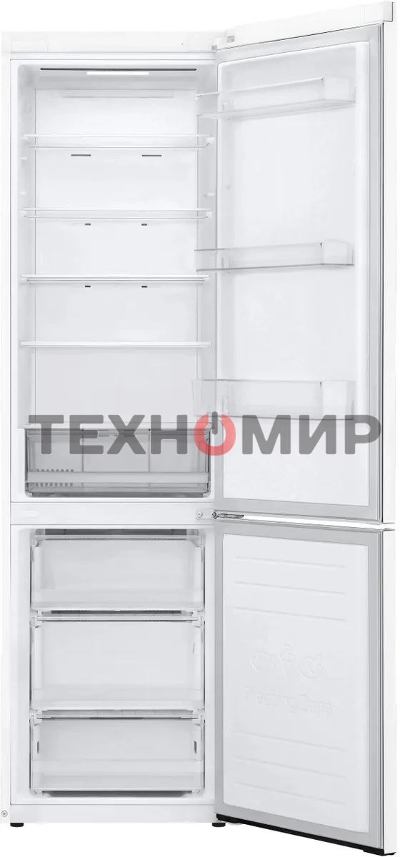 Холодильник LG GA-B509LQYL белый двухкамерный 277/107л морозилка снизу, No Frost