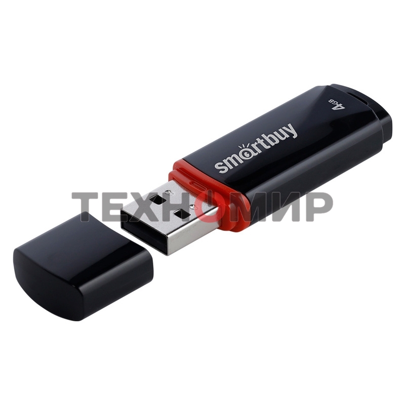 Флешка USB R/W Smartbuy R/W USB 4Gb Crown черный