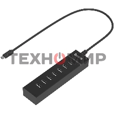 Разветвитель USB-C Buro BPH-C-P107 7порт. черный