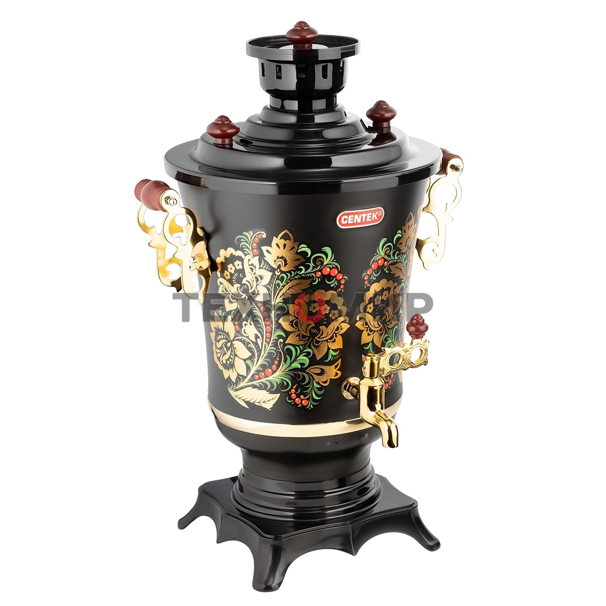 Самовар Centek CT-0093 черный/хохлома