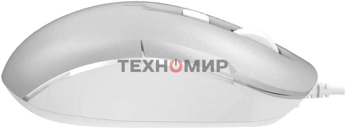 Мышь проводная A4Tech Fstyler FM26S серебристый/белый, 1600 dpi, USB, кнопки - 4