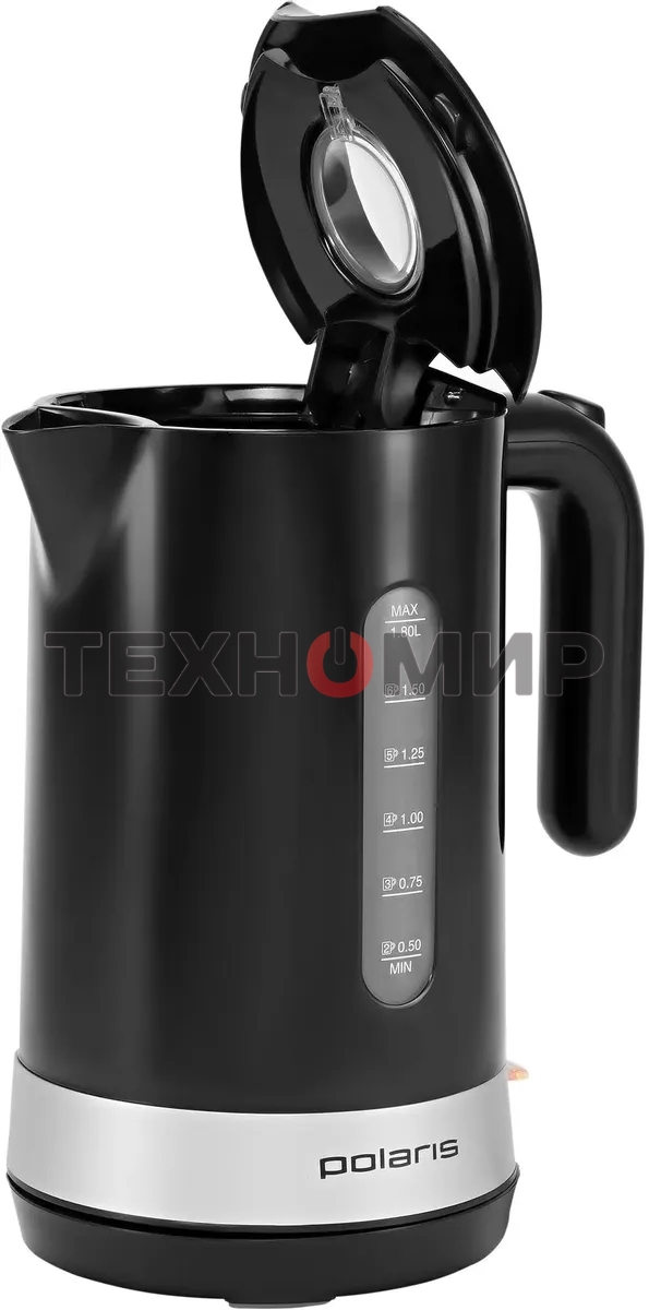 Чайник электрический Polaris PWK 1803C Water Way Pro, пластик Черный