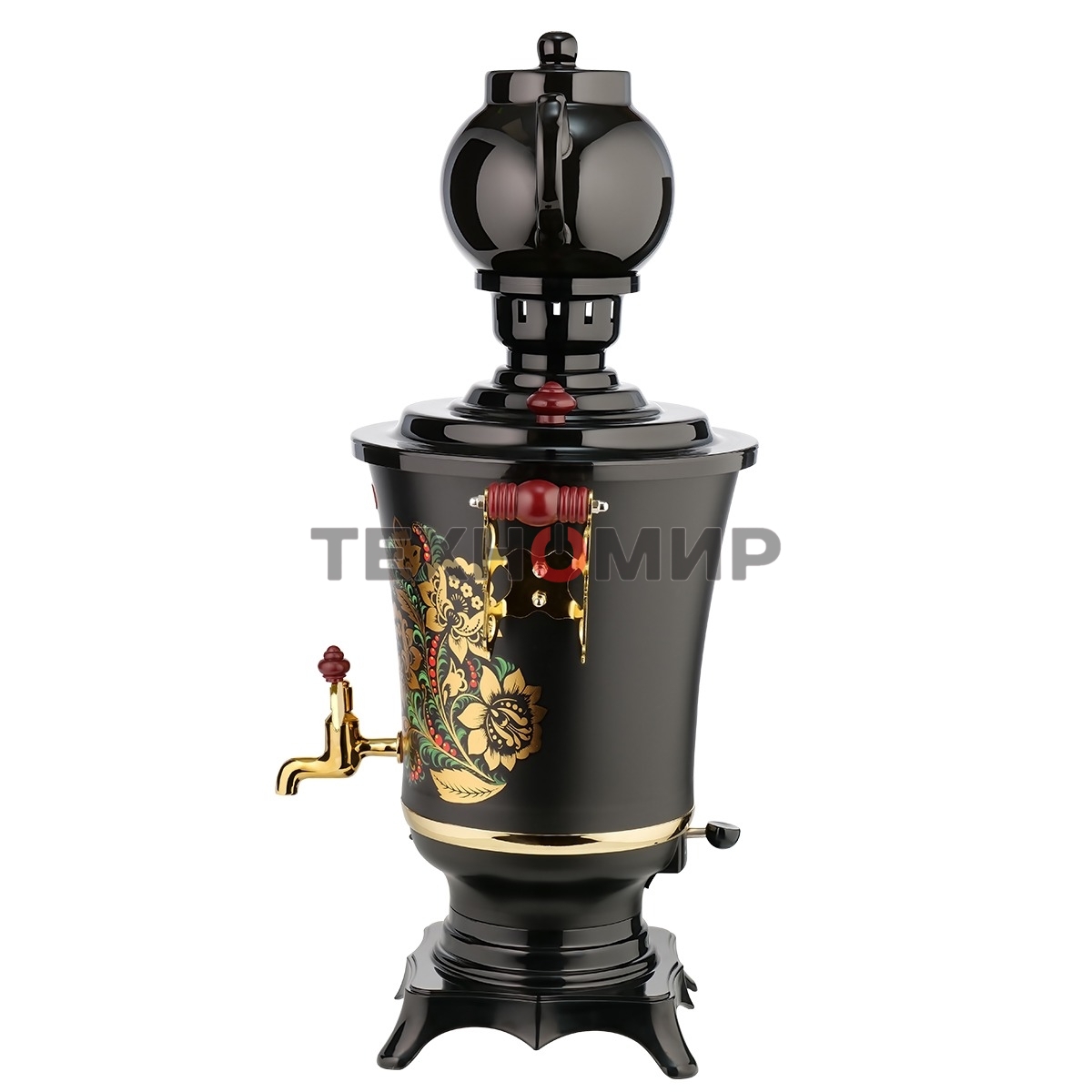 Самовар Centek CT-0093 черный/хохлома