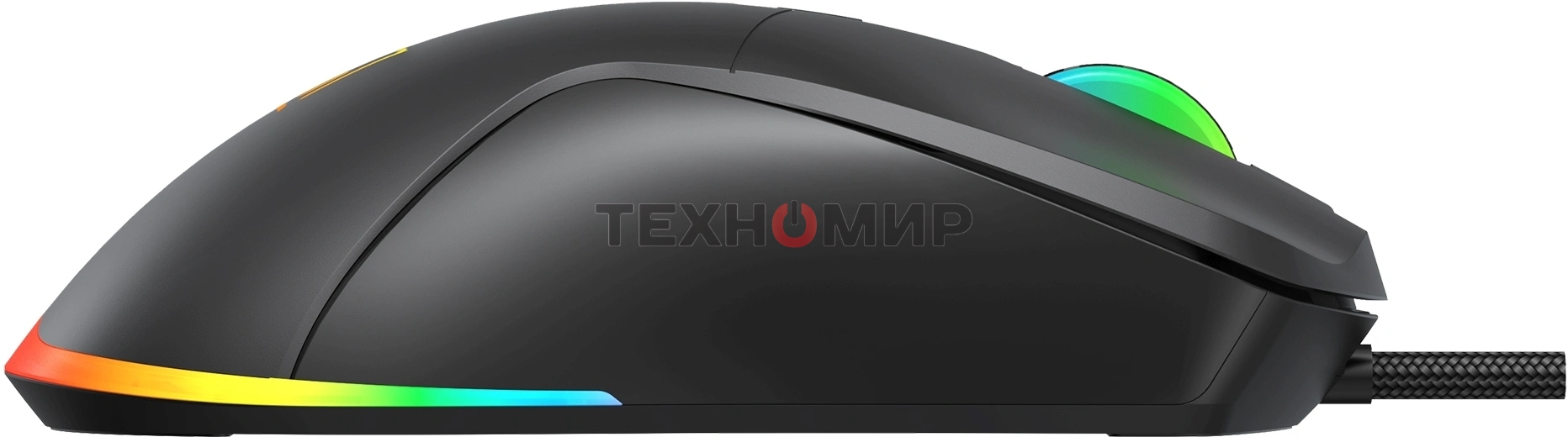 Мышь проводная Oklick 750G черный, 7200 dpi, USB, кнопки - 5