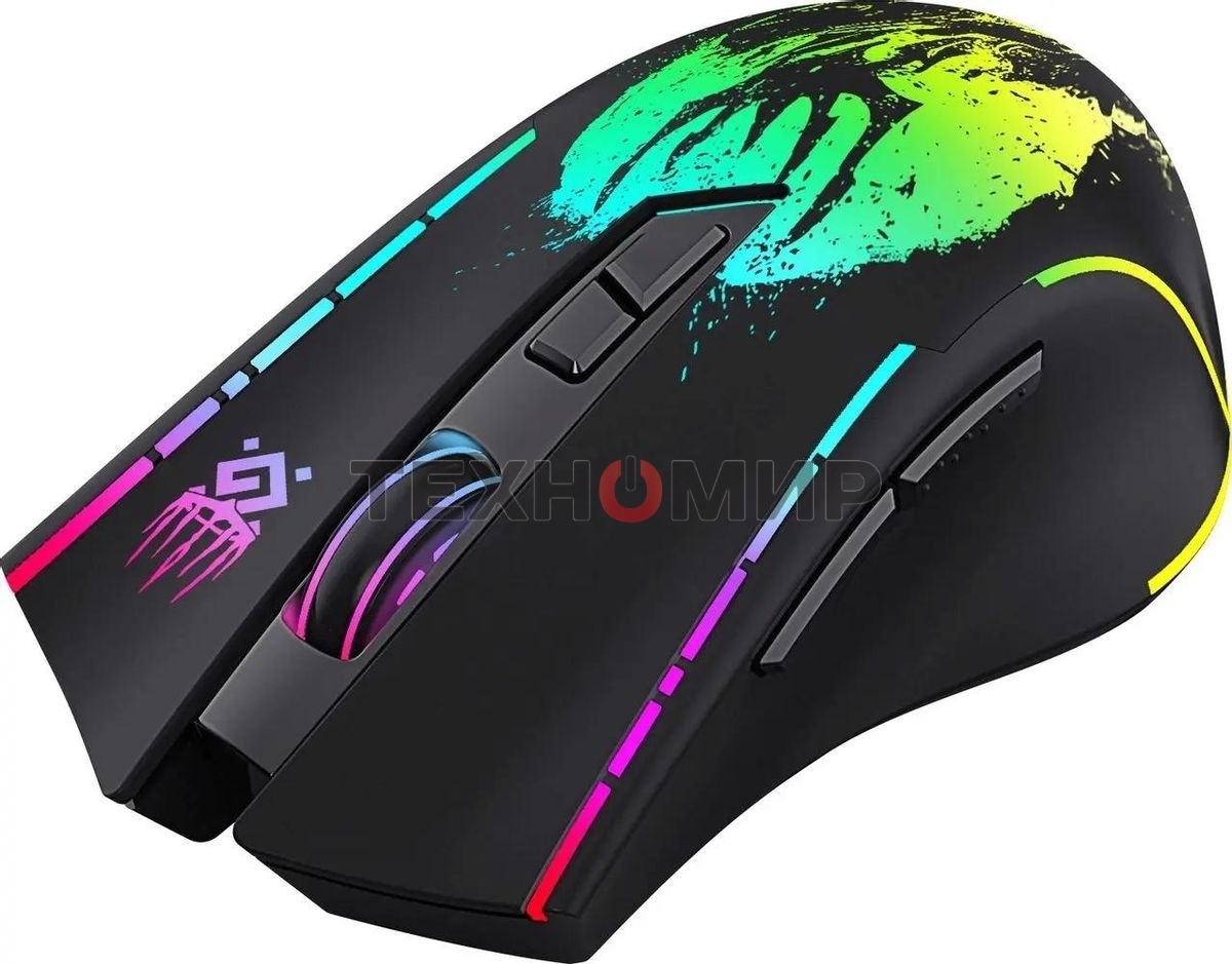 Мышь беспроводная Defender Kronos GM-695 черный, 1600 dpi, радиоканал, USB, кнопки - 7