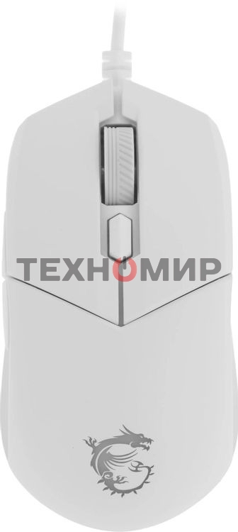 Мышь проводная MSI Clutch GM11 белый, 5000 dpi, USB, кнопки - 6