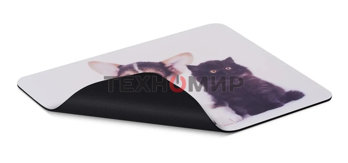 Коврик для мыши Buro BU-M40095 рисунок/котенок и щенок