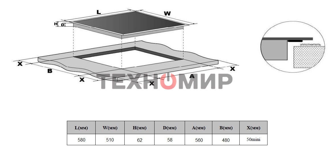 Электрическая варочная панель Weissgauff HV 633 BS