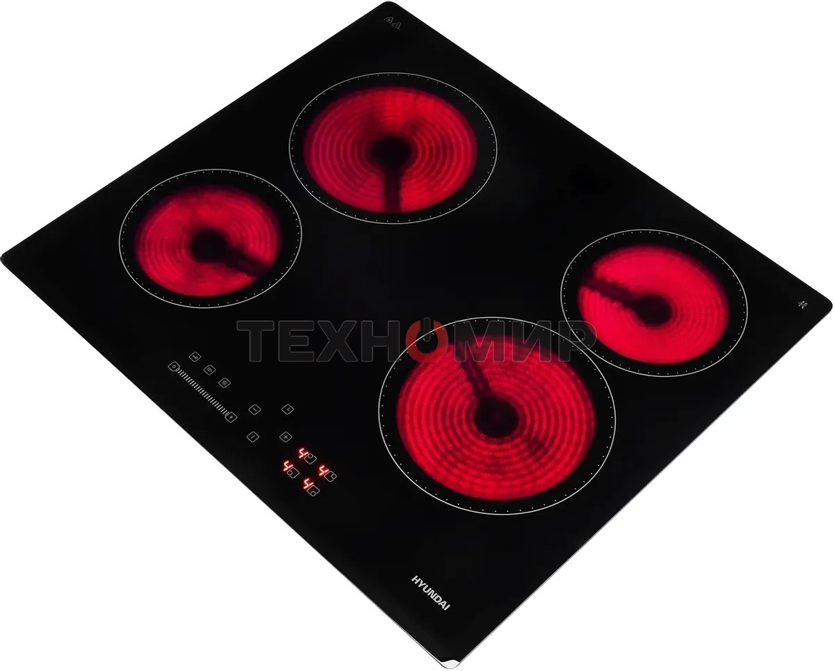 Электрическая варочная панель Hyundai HHE 6451 BG Hi-Light, независимая, черный