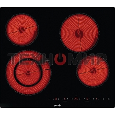 Варочная панель Gorenje ECT642BCSCE, 59 см, Hi-Light, 4 конфорки, таймер, сенсорное управление, шлифованный передний край, PowerBoost, дисплей, блокировка от детей, черный