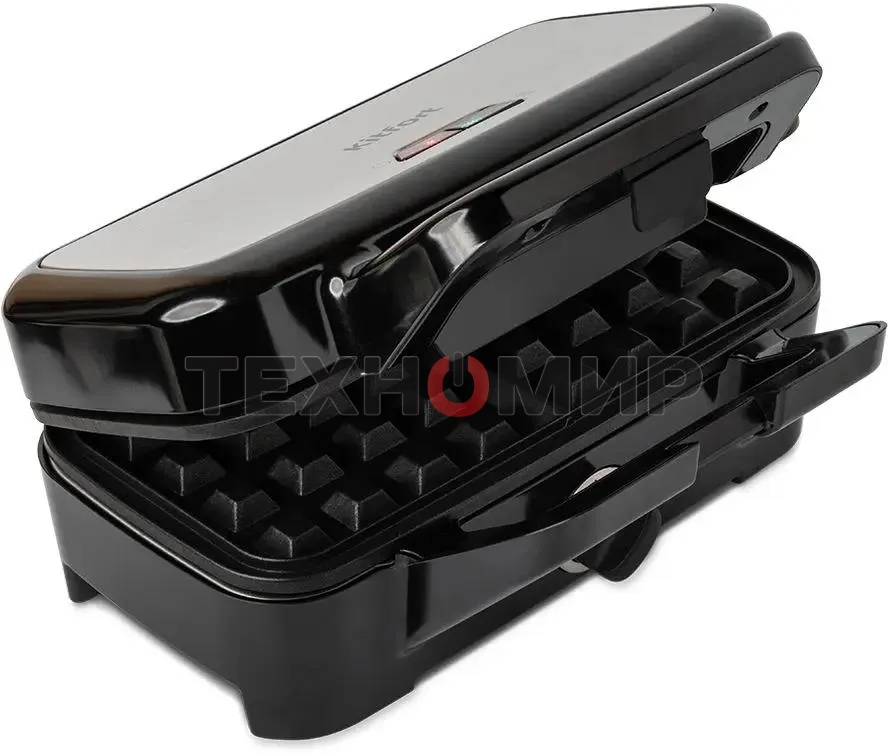 Вафельница Kitfort КТ-1674 1200Вт черный/серебристый