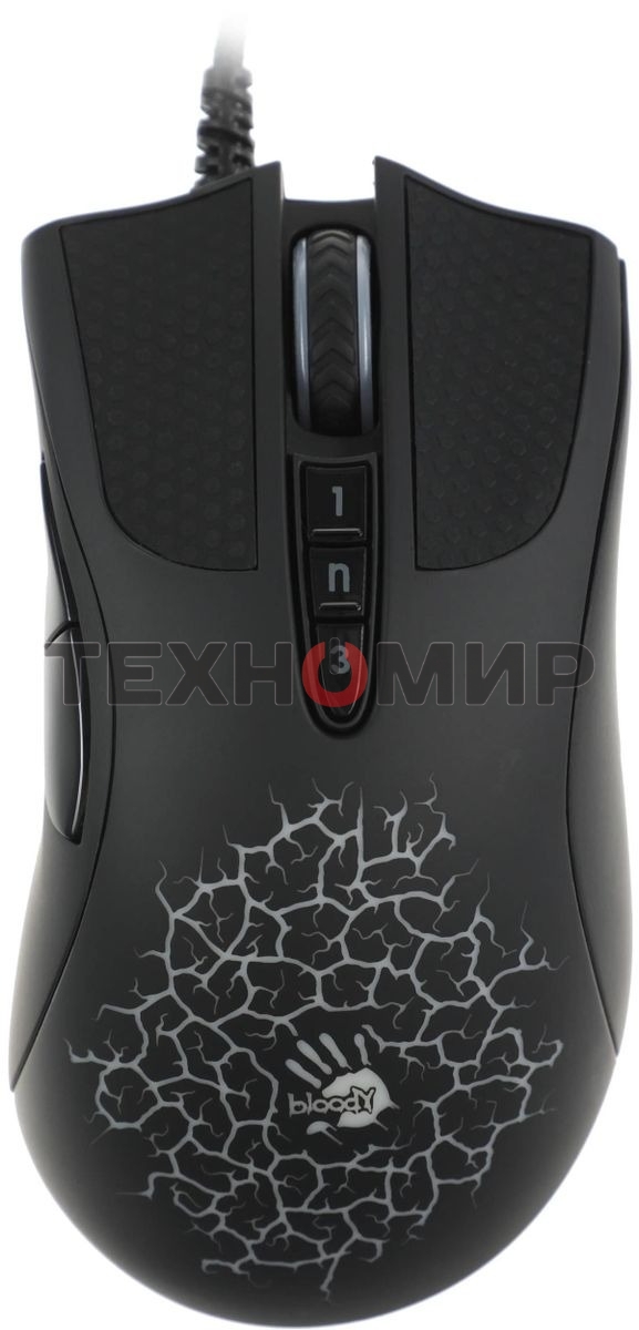 Мышь проводная A4Tech Bloody A90 черный, 6200 dpi, USB, кнопки - 8