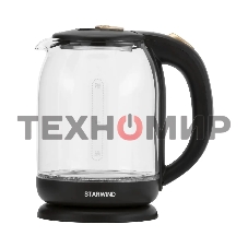Чайник электрический Starwind SKG1052 1.8 л, 1500 Вт, темно-коричневый/бронзовый (корпус: стекло)