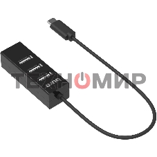 Разветвитель USB-C Buro BPH-C-1906 4порт. черный