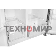 Холодильник Hyundai CS55023F нержавеющая сталь двухкамерный 347/185 л морозилка слева, No Frost, Side by Side