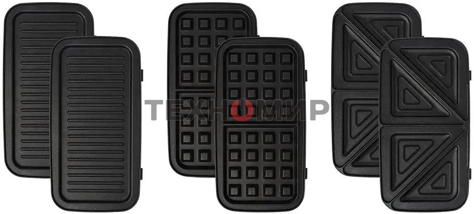 Вафельница Kitfort КТ-1674 1200Вт черный/серебристый