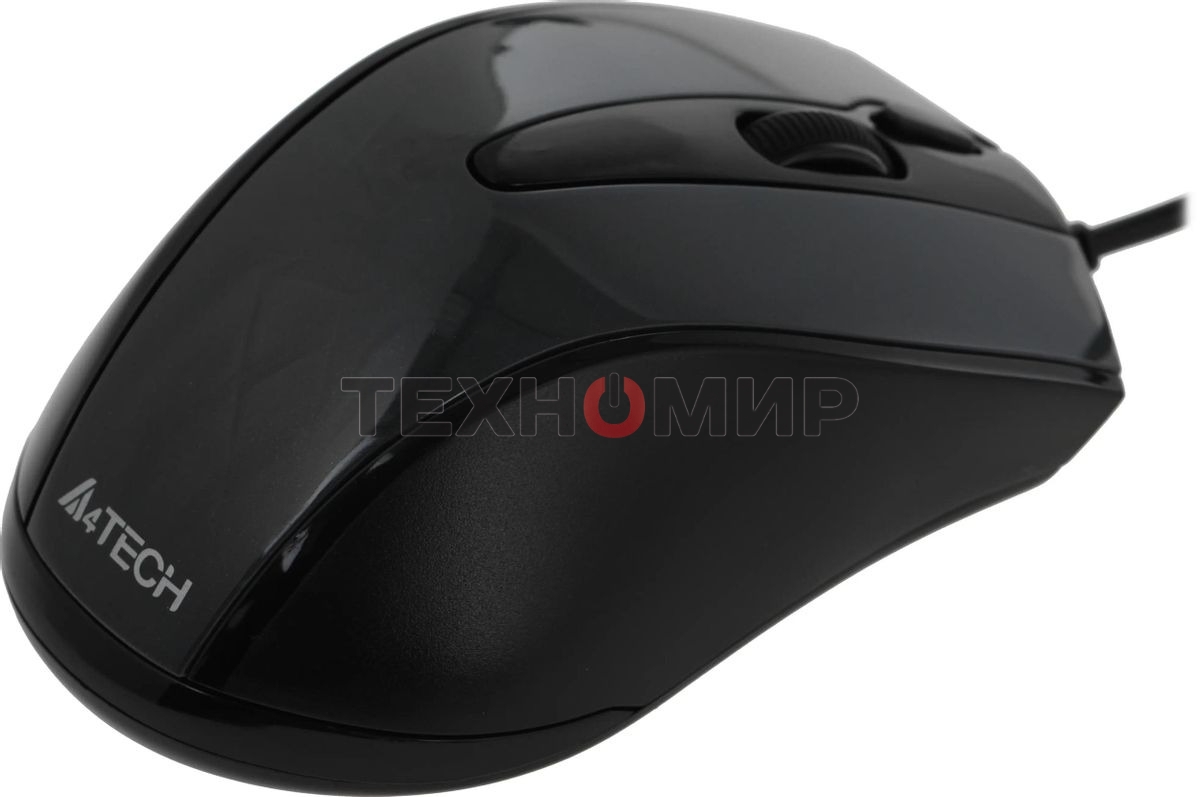 Мышь проводная A4Tech N-500FS черный, 1200 dpi, USB, кнопки - 4