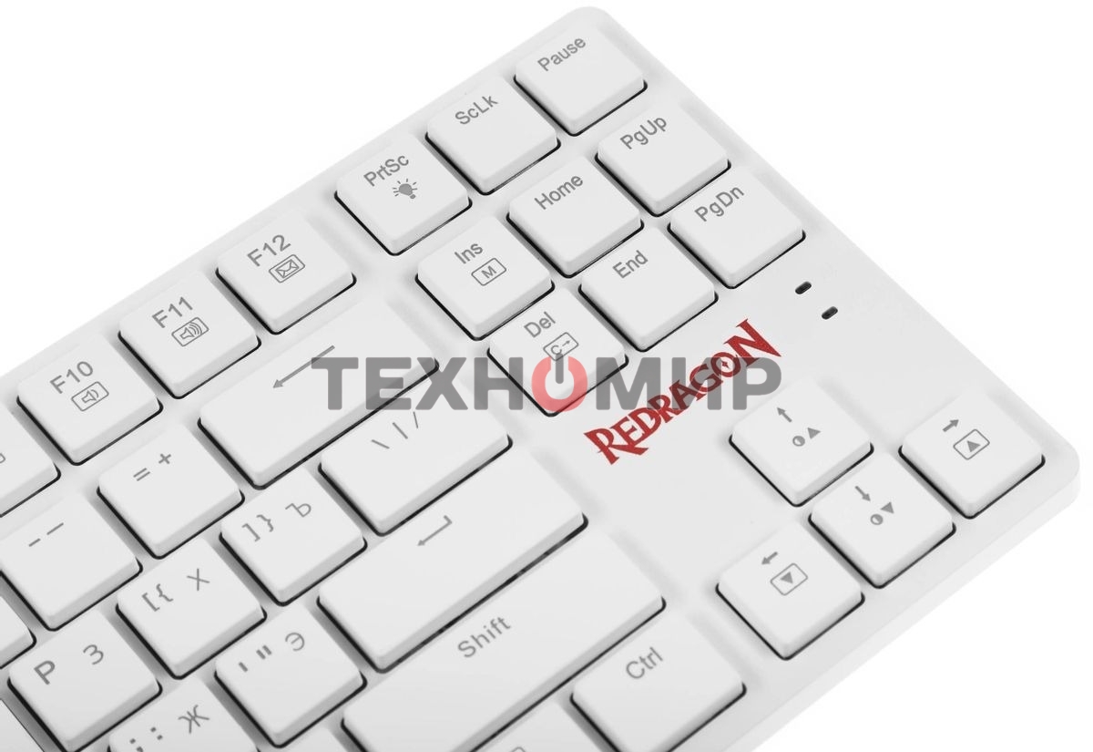 Клавиатура беспроводная Redragon Anubis беспроводная, USB, Bluetooth/Радиоканал, белый