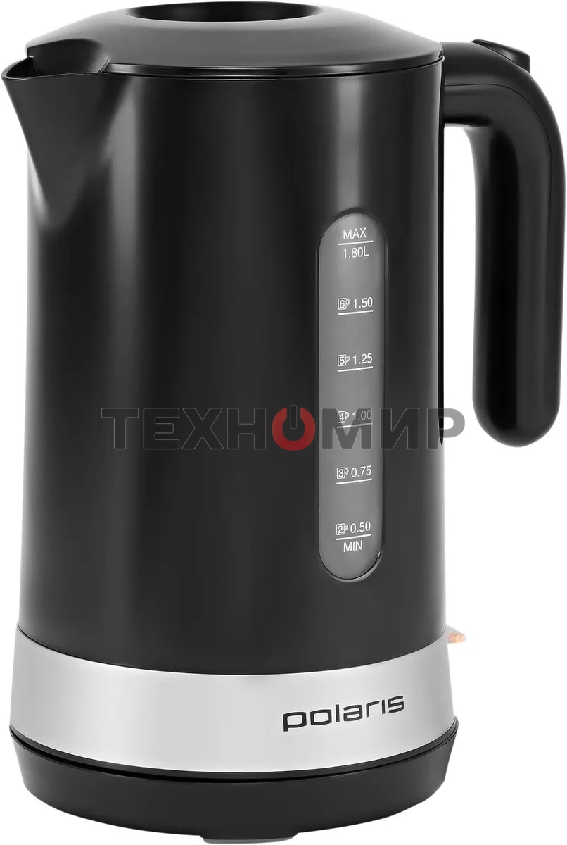 Чайник электрический Polaris PWK 1803C Water Way Pro, пластик Черный