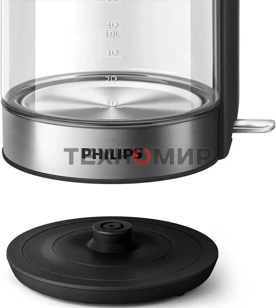 Чайник электрический Philips HD9339/80 1.7 л, 2200 Вт, прозрачный (корпус: стекло)