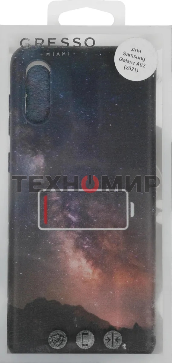 Чехол (клип-кейс) Gresso Meridian, для Samsung Galaxy A02, черный gr17aaae8923