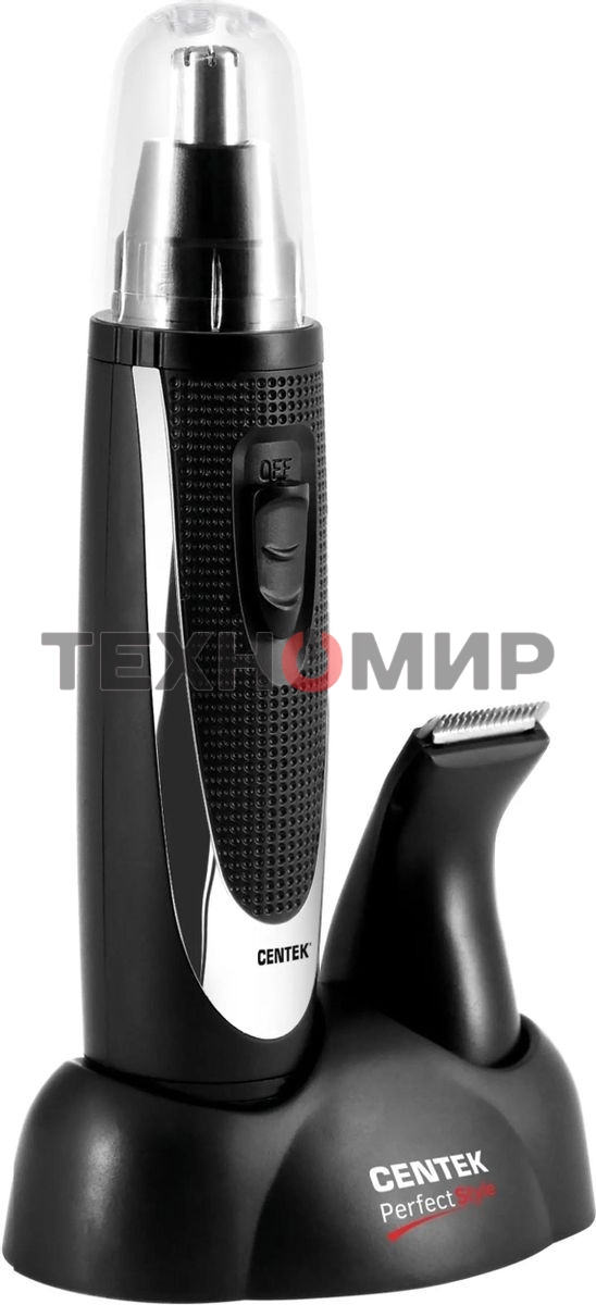 Триммер Centek CT-2177 черный/серебристый