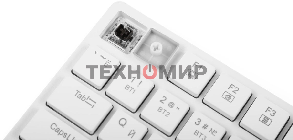 Клавиатура беспроводная Redragon Anubis беспроводная, USB, Bluetooth/Радиоканал, белый