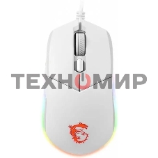 Мышь проводная MSI Clutch GM11 белый, 5000 dpi, USB, кнопки - 6