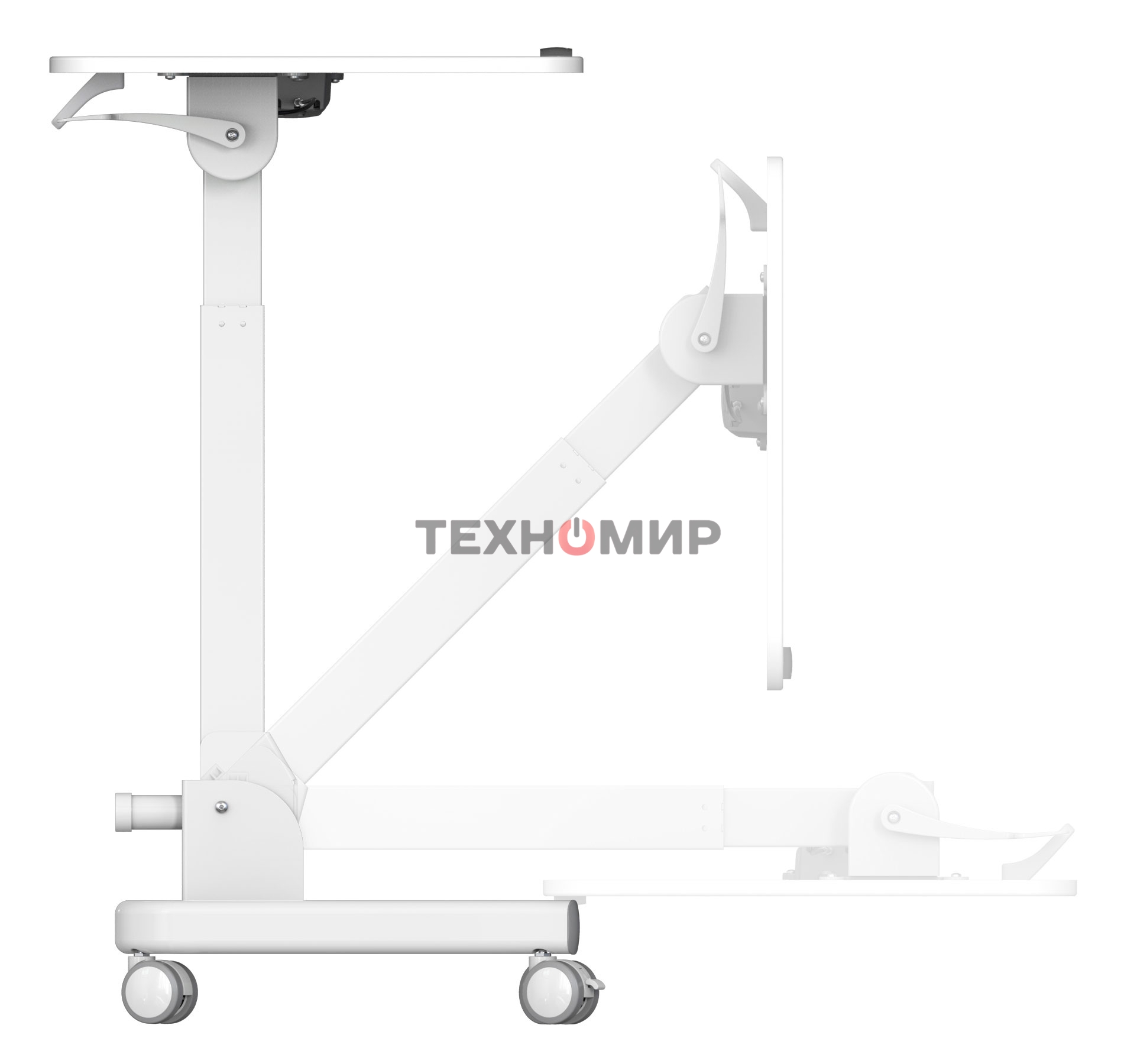 Стол для ноутбука Cactus VM-FDS109 столешница МДФ белый 73x50x108см (CS-FDS109WWT)