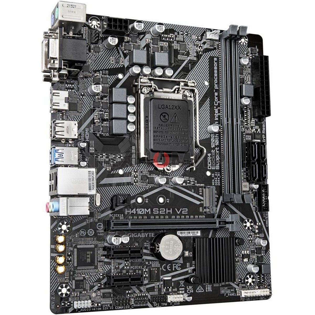 Материнская плата Gigabyte H410M S2H V2 2.1, LGA 1200, Intel Q470, 2xDDR4, 4xSATA, 1xM.2, 1xPCIe 3.0 x16, 2xPCIe x1, 1xHDMI, 1xDVI-D, 1xVGA, 1x 1Gb LAN, 2xUSB-A 3.2 Gen 1, 4xUSB-A 2.0, 3x3.5 мм, 7.1, mATX