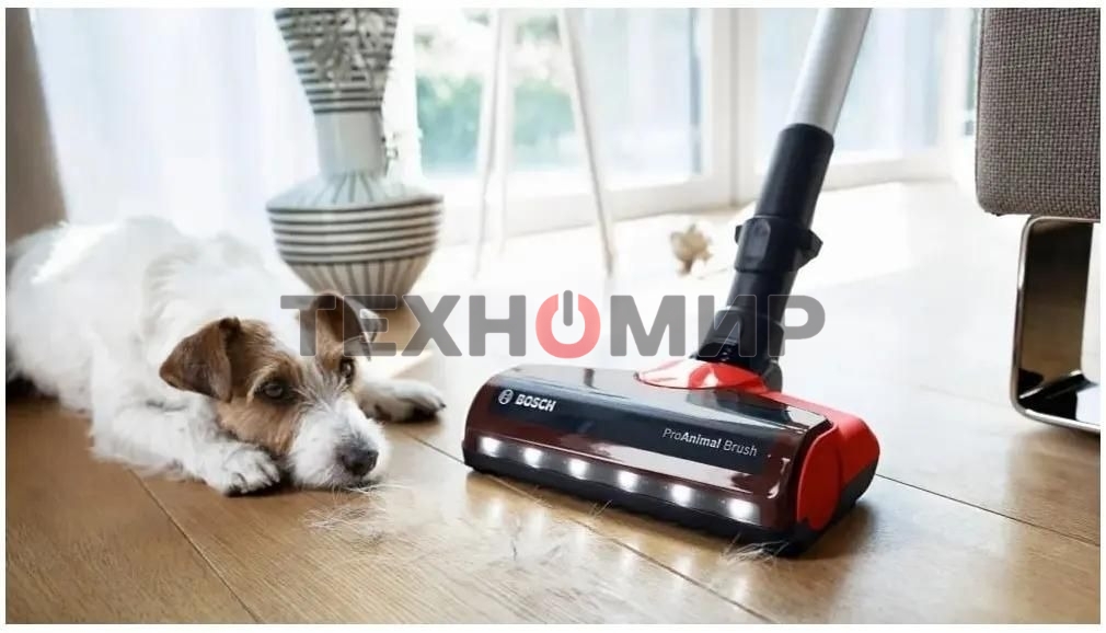 Вертикальный пылесос Bosch BCS711PET черный/красный